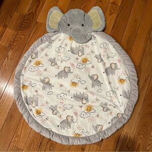 Elephant Baby Play Mat - Gray and White